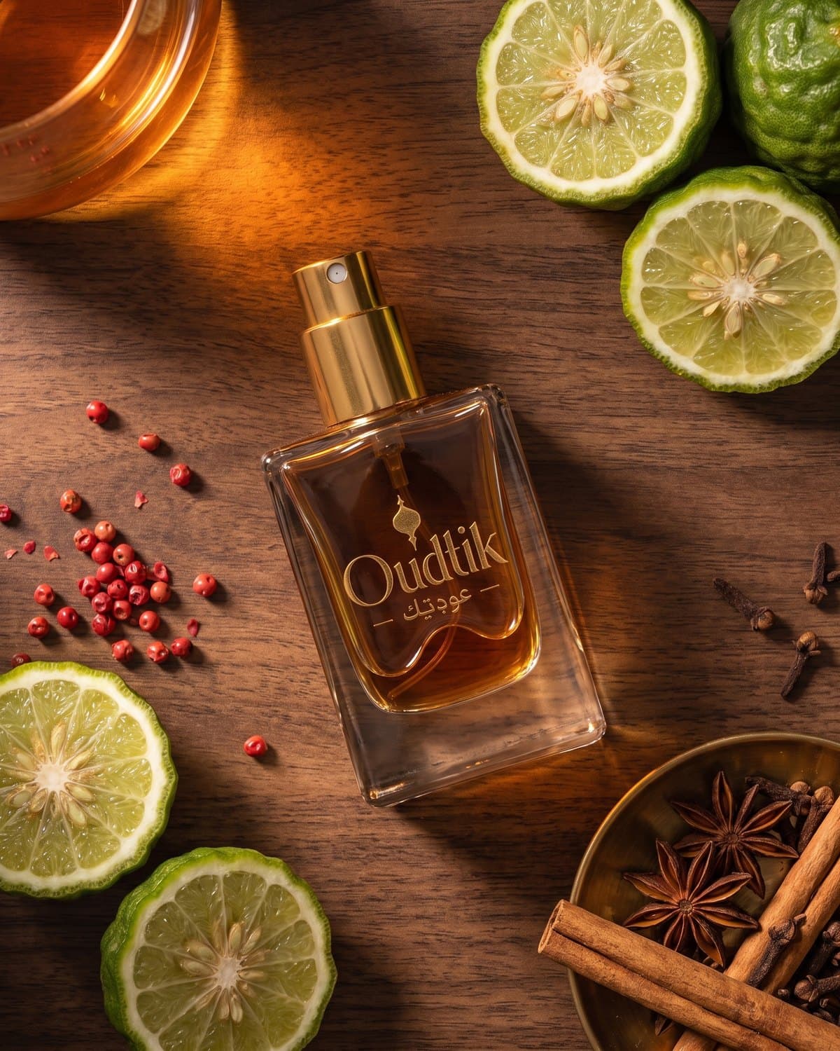 Amber Wood fragrance bottle