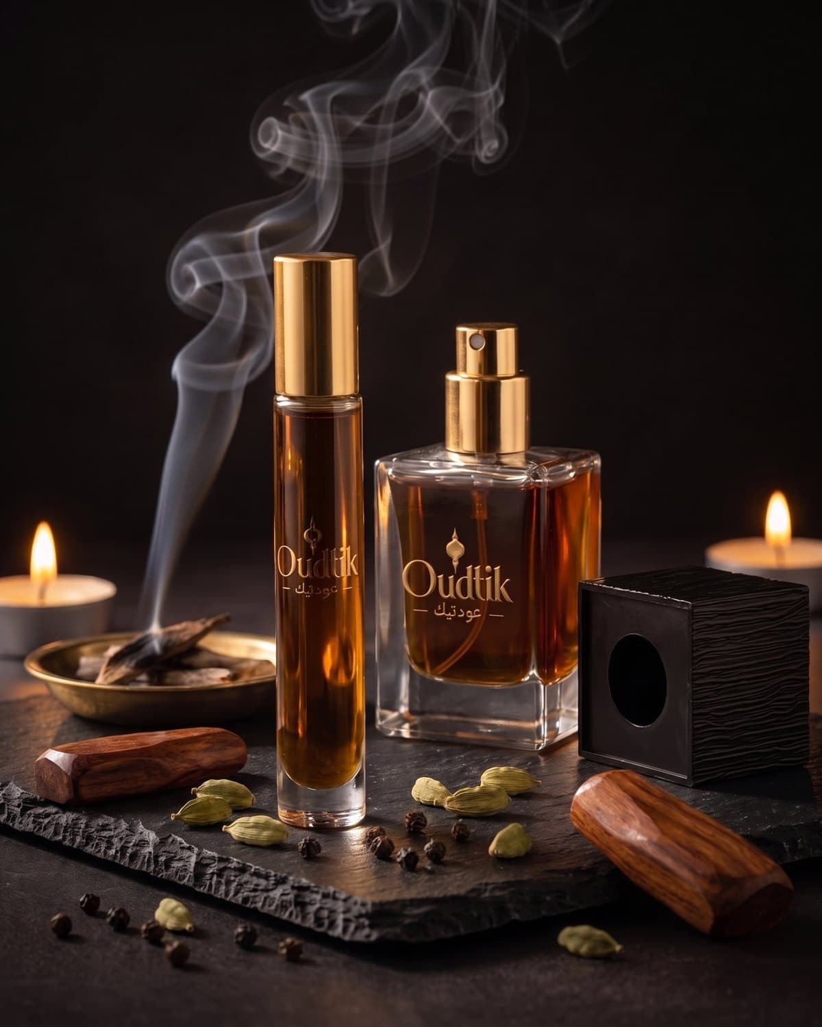 Cardamom Oud fragrance bottle
