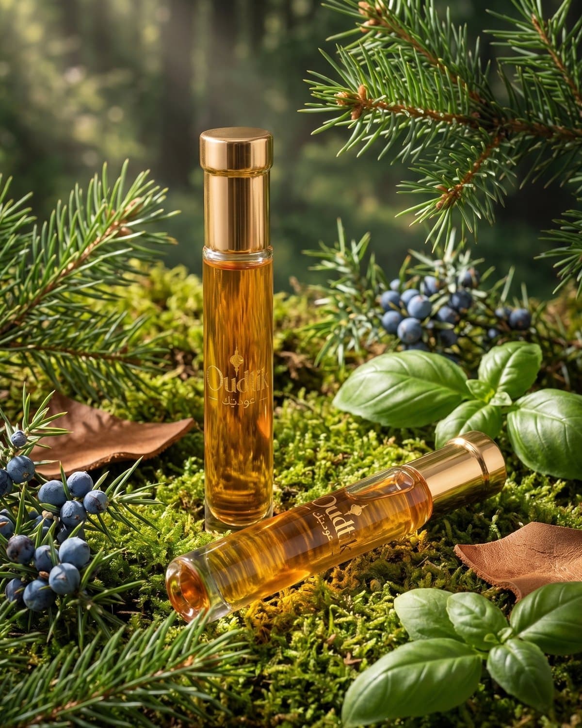 Evergreen fragrance bottle